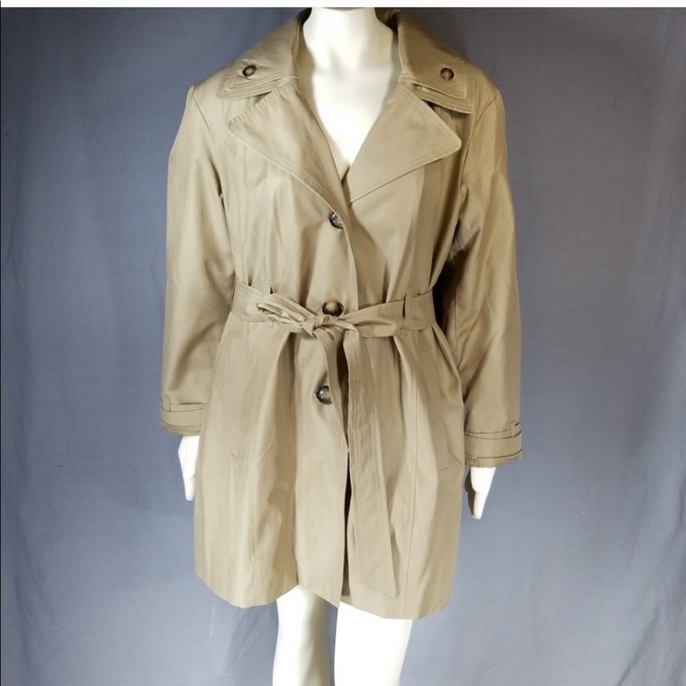 London Fog XXL Belted short trench Jacket 🧥 - Picture 1 of 5